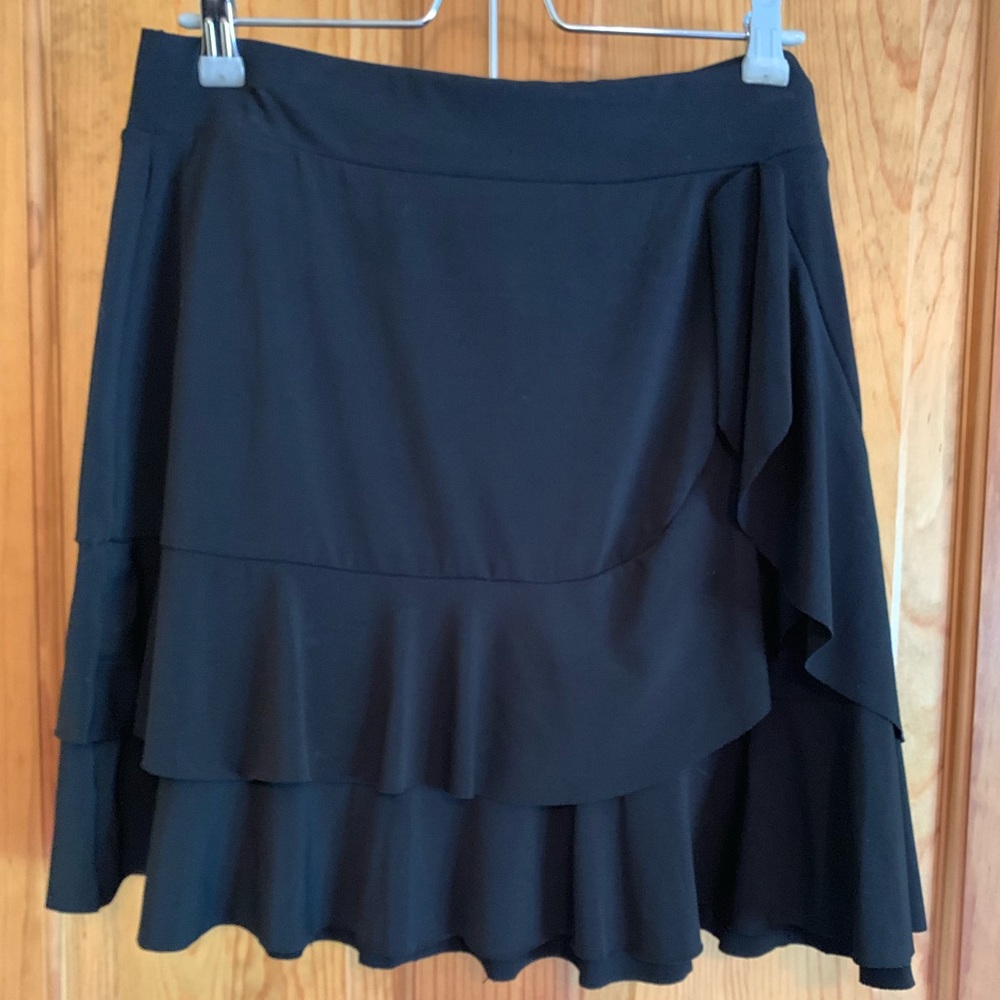 WHBM Black Midi Skirt